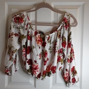 Ambiance Floral Crop Top Size Medium